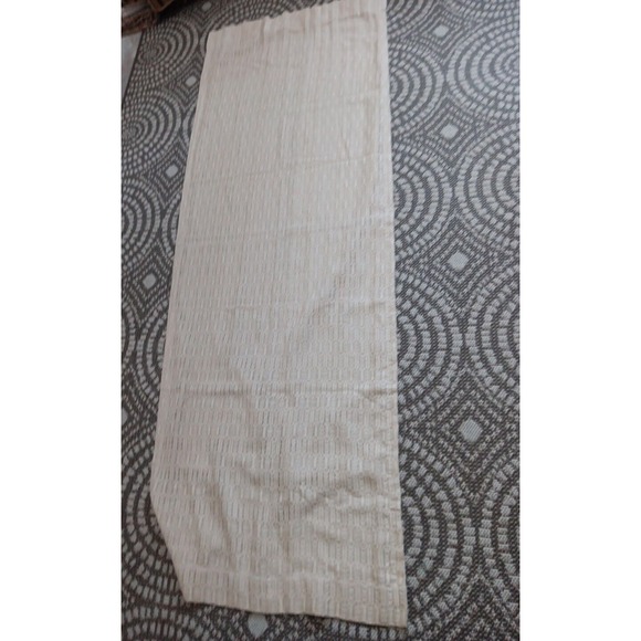 VTG Brocade Lace Cream‎ Curtain Panel Fully Lined Ivory 30"x86" Romantic Cottage - Picture 4 of 8